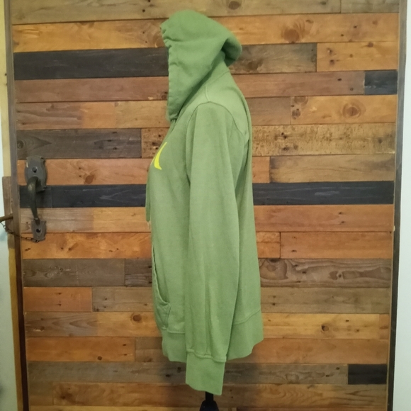 EUC Hurley Green Zip Up Hoodie - Small - Picture 2 of 6